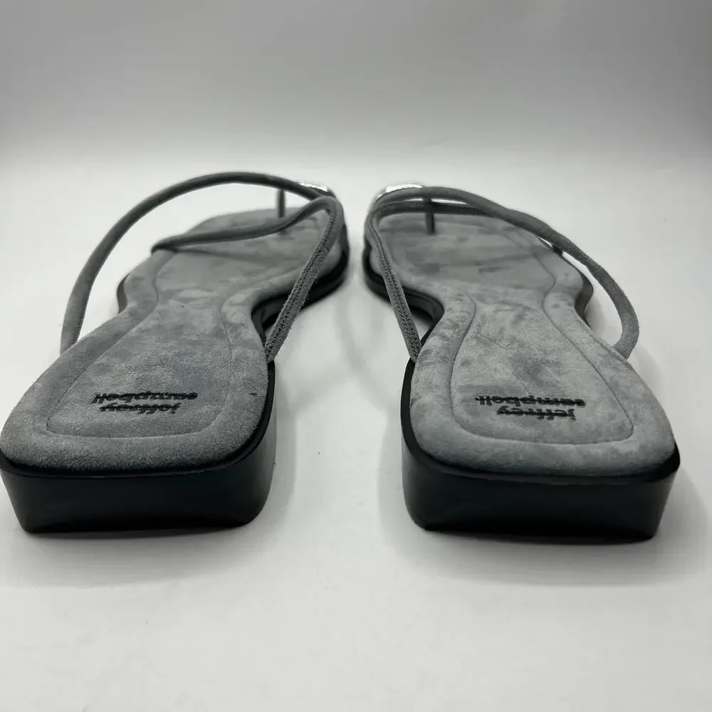 Jeffrey Campbell Suede Islander Slide Sandal Gray US 9